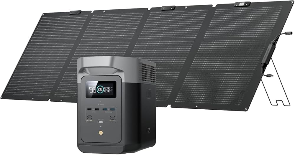 EcoFlow ポータブル電源 DELTA2 1024Wh220Wソーラーパネル